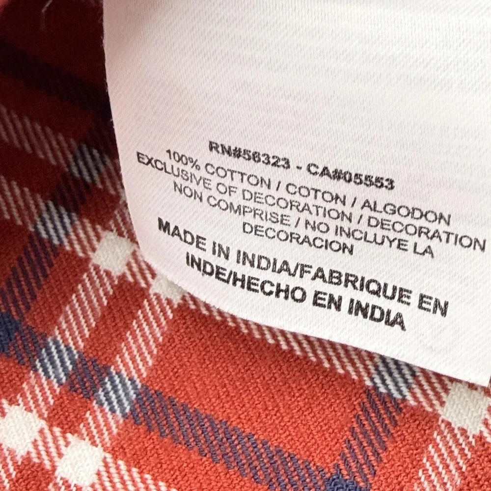 Nike 6.0 Shirt Mens L Red Plaid Long Sleeve Button Up Flannel Cotton Collared